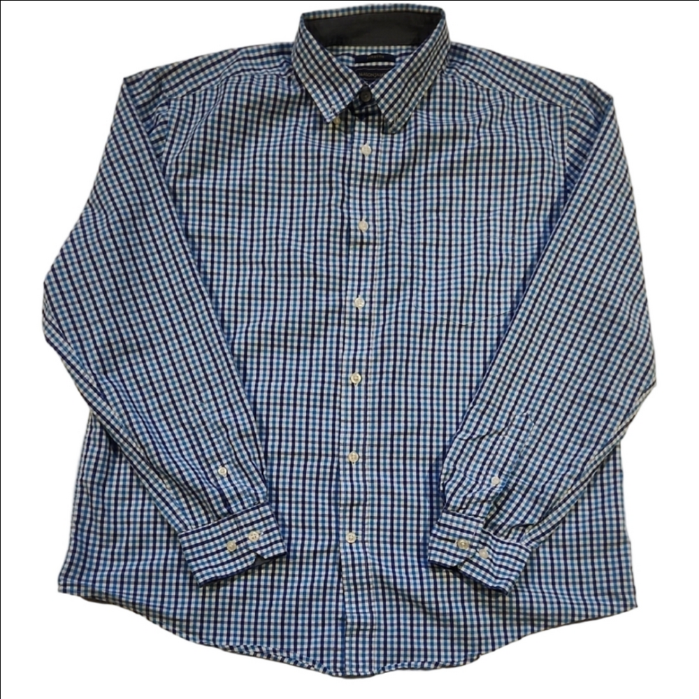 Mason James Blue & Purple Checkered Button-Down Shirt